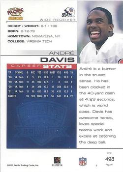 2002 Pacific #498 Andre Davis Back