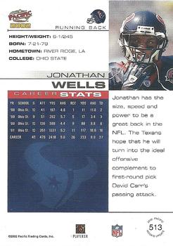 2002 Pacific #513 Jonathan Wells Back