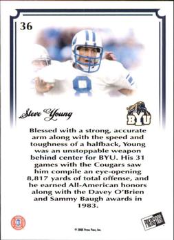 2008 Press Pass Legends Bowl Edition #36 Steve Young Back