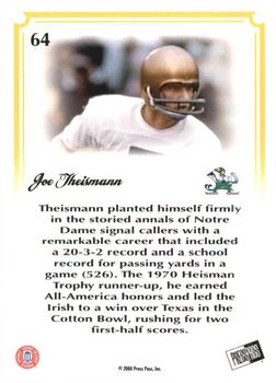 2008 Press Pass Legends Bowl Edition #64 Joe Theismann Back