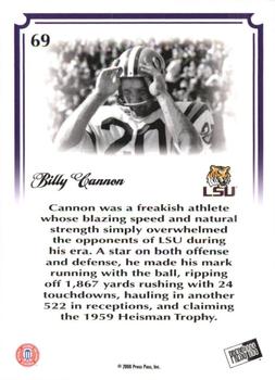 2008 Press Pass Legends Bowl Edition #69 Billy Cannon Back
