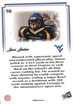 2008 Press Pass Legends Bowl Edition #98 Steve Slaton Back