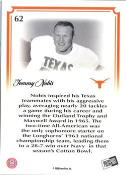 2008 Press Pass Legends Bowl Edition #62 Tommy Nobis Back