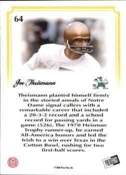 2008 Press Pass Legends Bowl Edition - 10 Yard Line Holofoil #64 Joe Theismann Back