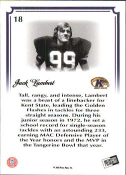 2008 Press Pass Legends Bowl Edition - 15 Yard Line Blue #18 Jack Lambert Back