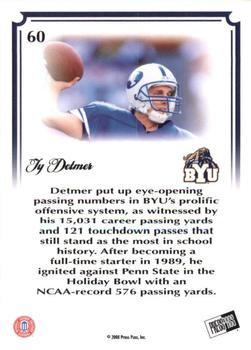2008 Press Pass Legends Bowl Edition - 15 Yard Line Blue #60 Ty Detmer Back