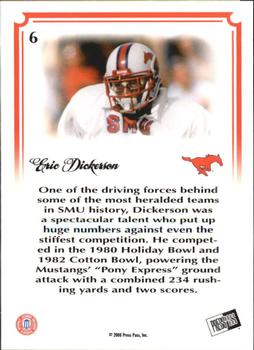 2008 Press Pass Legends Bowl Edition - 20 Yard Line Red #6 Eric Dickerson Back