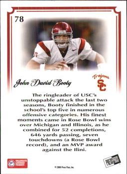 2008 Press Pass Legends Bowl Edition - 20 Yard Line Red #78 John David Booty Back