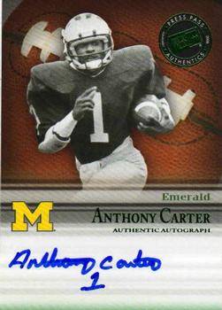 2008 Press Pass Legends Bowl Edition - Semester Signatures Emerald #SS-AC Anthony Carter Front