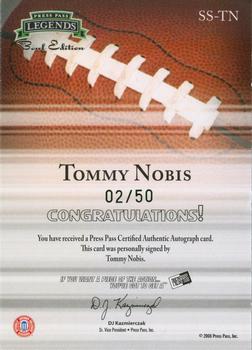 2008 Press Pass Legends Bowl Edition - Semester Signatures Emerald #SS-TN Tommy Nobis Back