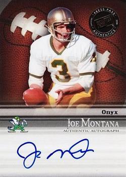 2008 Press Pass Legends Bowl Edition - Semester Signatures Onyx #SS-JM Joe Montana Front