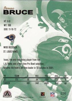 2002 Pacific Adrenaline #226 Isaac Bruce Back