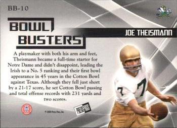 2008 Press Pass Legends Bowl Edition - Bowl Busters #BB-10 Joe Theismann Back