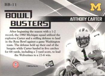2008 Press Pass Legends Bowl Edition - Bowl Busters #BB-11 Anthony Carter Back