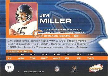 2002 Pacific Atomic #17 Jim Miller Back