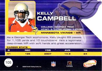 2002 Pacific Atomic #105 Kelly Campbell Back