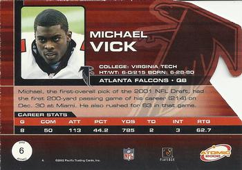 2002 Pacific Atomic #6 Michael Vick Back