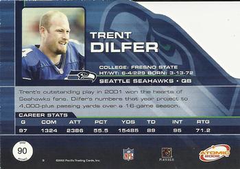 2002 Pacific Atomic #90 Trent Dilfer Back