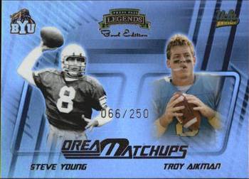 2008 Press Pass Legends Bowl Edition - Dream Matchup #DM-2 Steve Young / Troy Aikman Front