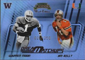 2008 Press Pass Legends Bowl Edition - Dream Matchup #DM-4 Warren Moon / Jim Kelly Front