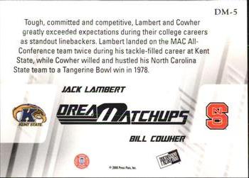 2008 Press Pass Legends Bowl Edition - Dream Matchup #DM-5 Jack Lambert / Bill Cowher Back