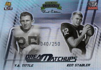 2008 Press Pass Legends Bowl Edition - Dream Matchup #DM-11 Y.A. Tittle / Ken Stabler Front