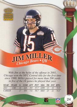 2002 Pacific Crown Royale #24 Jim Miller Back
