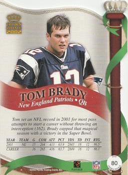 2002 Pacific Crown Royale #80 Tom Brady Back