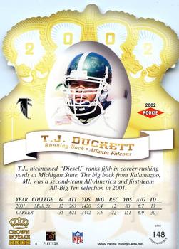 2002 Pacific Crown Royale #148 T.J. Duckett Back