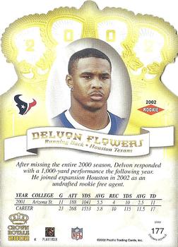 2002 Pacific Crown Royale #177 Delvon Flowers Back