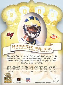 2002 Pacific Crown Royale #212 Marquise Walker Back