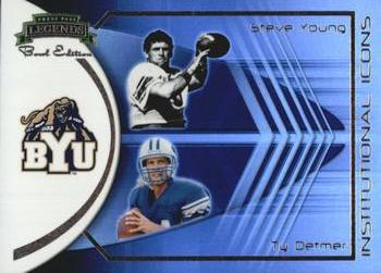 2008 Press Pass Legends Bowl Edition - Institutional Icons #II-7 Steve Young / Ty Detmer Front