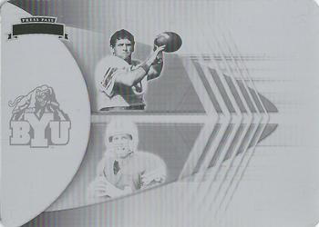 2008 Press Pass Legends Bowl Edition - Institutional Icons Printing Plates Black #II-7 Steve Young / Ty Detmer Front