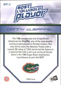 2008 Press Pass Legends Bowl Edition - MVP #MVP-13 Danny Wuerffel Back