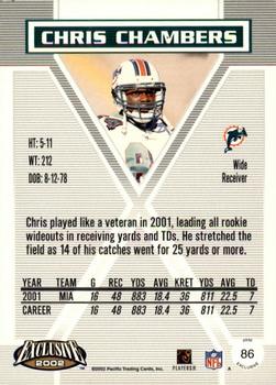 2002 Pacific Exclusive #86 Chris Chambers Back