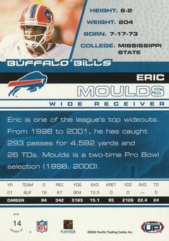 2002 Pacific Heads Up #14 Eric Moulds Back