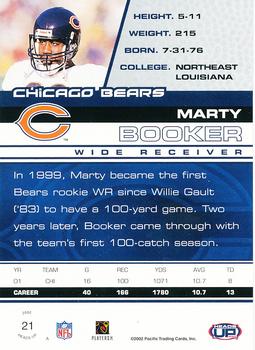 2002 Pacific Heads Up #21 Marty Booker Back