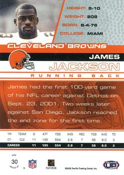 2002 Pacific Heads Up #30 James Jackson Back