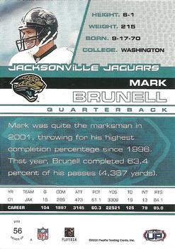 2002 Pacific Heads Up #56 Mark Brunell Back