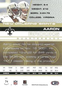 2002 Pacific Heads Up #74 Aaron Brooks Back