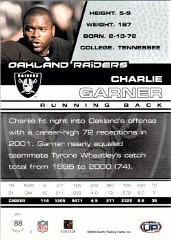 2002 Pacific Heads Up #88 Charlie Garner Back
