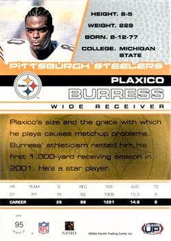 2002 Pacific Heads Up #95 Plaxico Burress Back