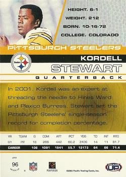 2002 Pacific Heads Up #96 Kordell Stewart Back
