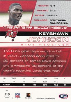 2002 Pacific Heads Up #116 Keyshawn Johnson Back