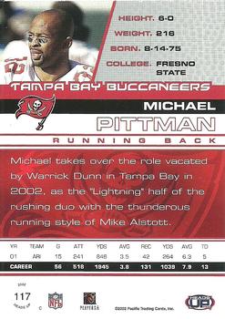 2002 Pacific Heads Up #117 Michael Pittman Back