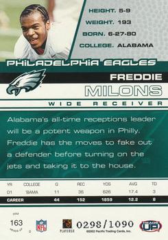 2002 Pacific Heads Up #163 Freddie Milons Back