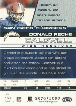 2002 Pacific Heads Up #169 Reche Caldwell Back