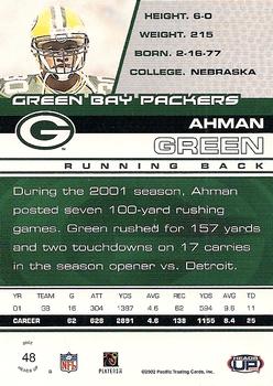 2002 Pacific Heads Up #48 Ahman Green Back