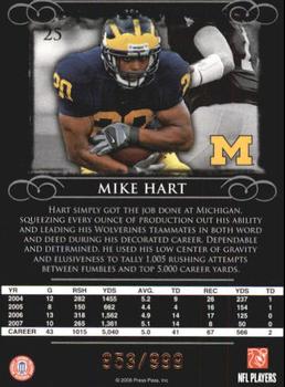 2008 Press Pass Legends - Bronze #25 Mike Hart Back