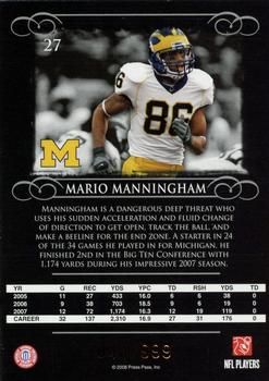 2008 Press Pass Legends - Bronze #27 Mario Manningham Back